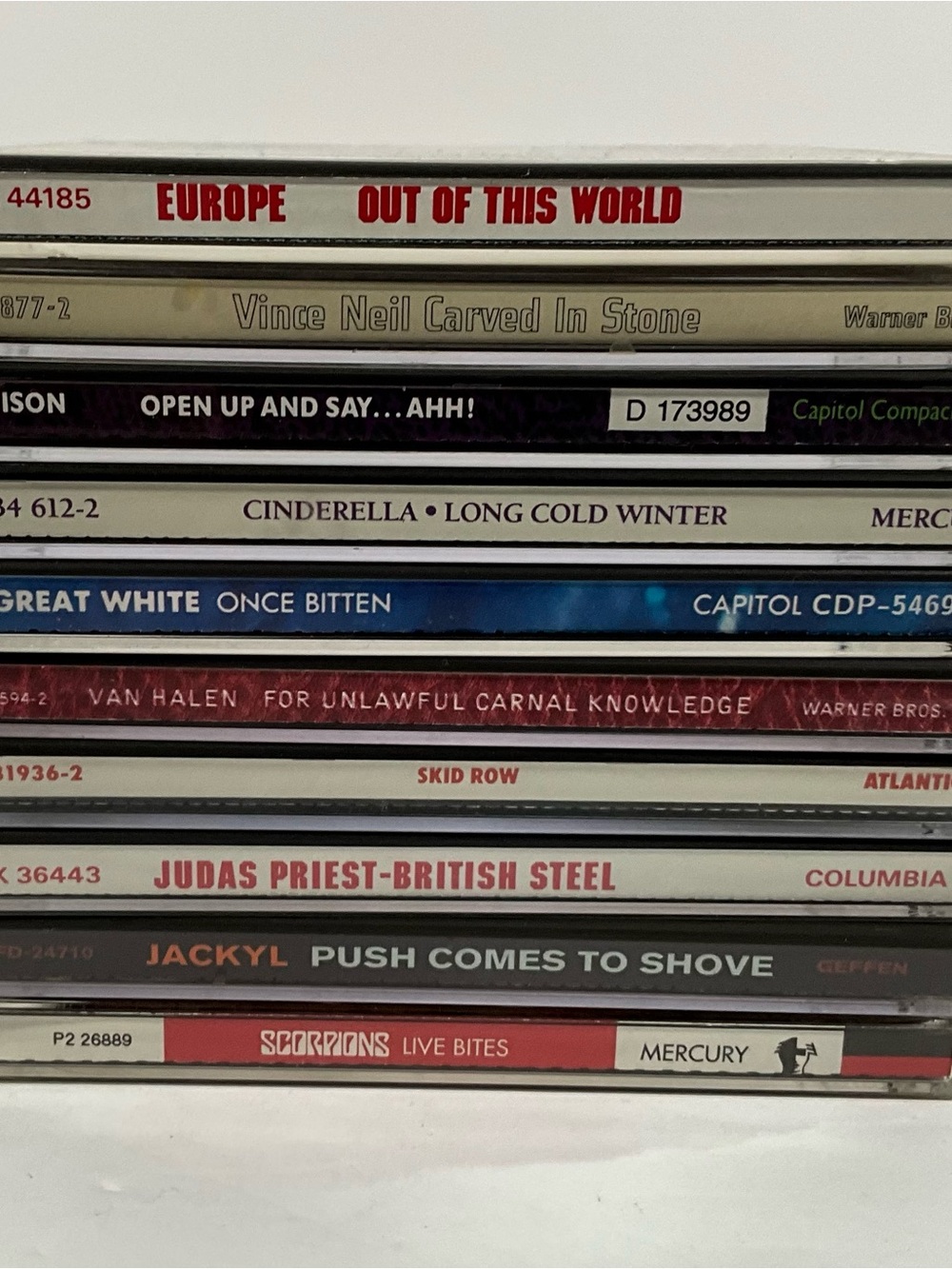 80s / 90s Hard Rock 12 CD Lot - Poison, Great White, Skid Row, Etc.